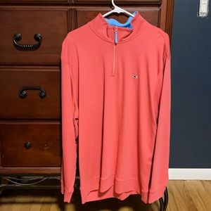 Men’s vineyard vines XXL quarter zip salmon NWOT